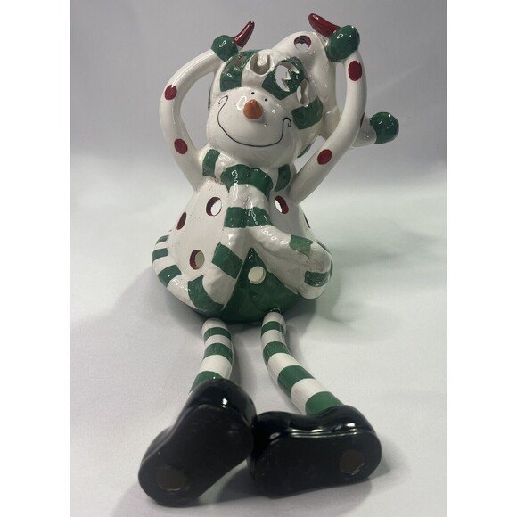2004 Snowman Shelf Candle Holder Dennis East International #83583 - Picture 1 of 8